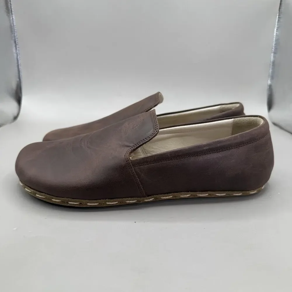 Earthing Harmony Grounding Shoes Leather Barefoot Mens 9/Womens 11 Brown EU 42